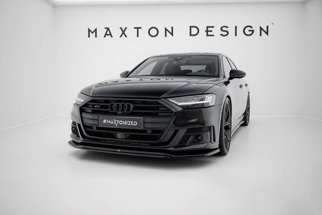 Maxton Front Splitter V.1 Audi S8 D5 - Gloss Black
