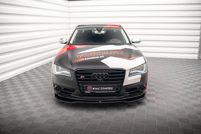 Maxton frontsplitter til Audi S8 D4 – blank sort – billede 2 af 5