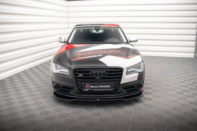 Maxton frontsplitter til Audi S8 D4 – blank sort – billede 2 af 5