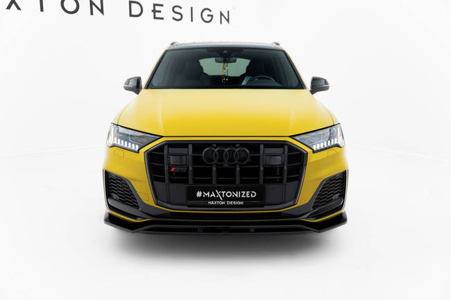Maxton Front Splitter Audi Sq7 /Q7 S-Line Mk2 (4M) Facelift  - Gloss Black