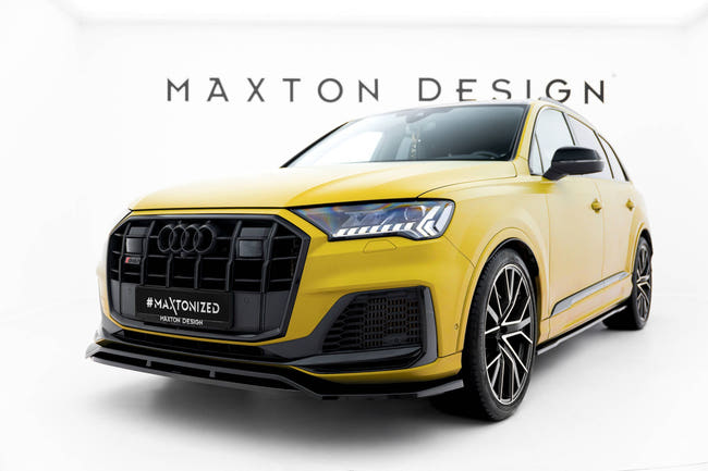 Maxton Front Splitter Audi Sq7 /Q7 S-Line Mk2 (4M) Facelift  - Gloss Black