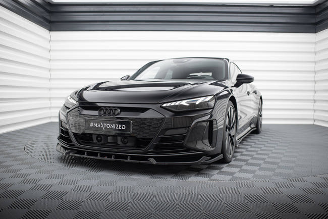 Maxton Front Splitter V.1 Audi E-Tron Gt / RS Gt Mk1 - Gloss Black