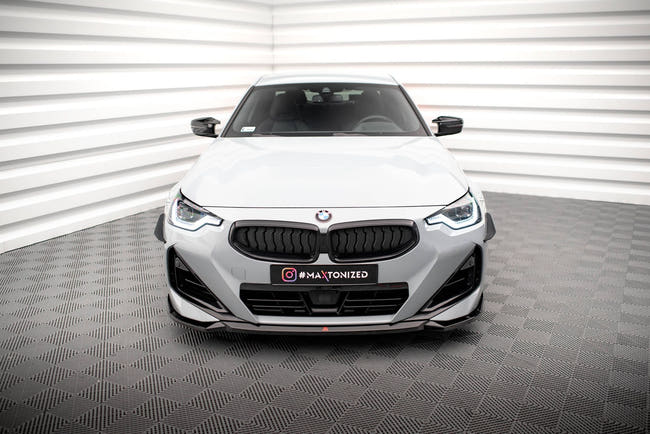 Maxton Front Splitter V.1 BMW 2 Coupe M-Pack / M240I G42 - Gloss Black