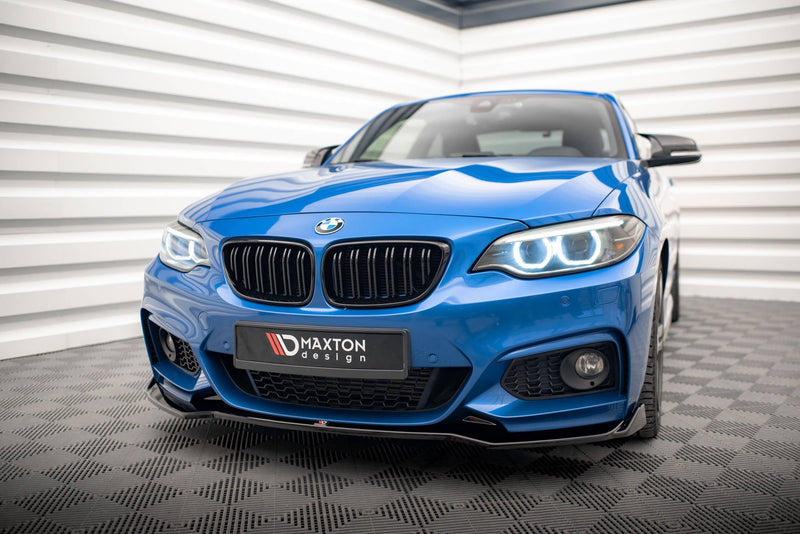 Maxton frontsplitter til BMW 2 M-Pack F22 – blank sort – billede 1 af 5