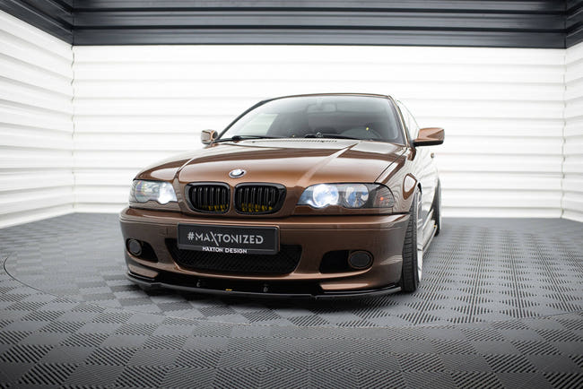 Maxton frontsplitter til BMW 3 E46 Mpack Coupe – blank sort – billede 1 af 5