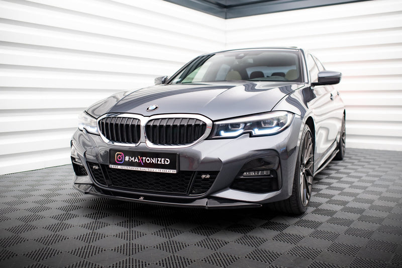 Maxton frontsplitter til BMW 3 M-Pack G20 – blank sort – billede 1 af 4