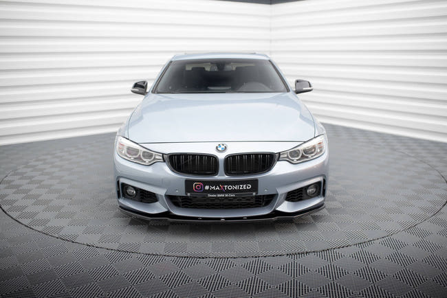 Maxton frontsplitter til BMW 4 Coupe / Gran Coupe / Cabrio M-Pack F32 / F36 / F33 – blank sort – billede 2 af 6