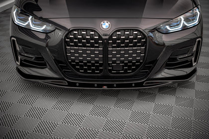 Maxton frontsplitter til BMW 4 M-Pack / M440i G22 / G23 / G22 Facelift / G23 Facelift – blank sort – billede 2 af 4
