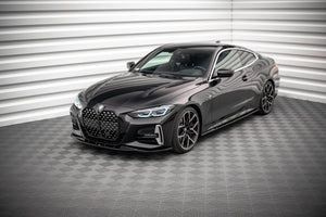 Maxton frontsplitter til BMW 4 M-Pack / M440i G22 / G23 / G22 Facelift / G23 Facelift – blank sort – billede 1 af 4