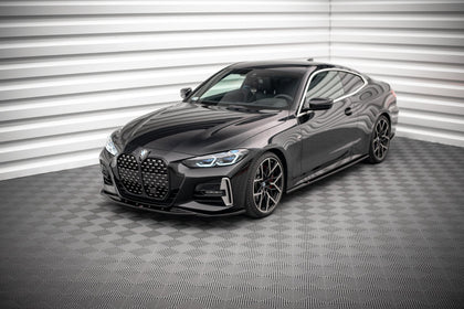 Maxton frontsplitter til BMW 4 M-Pack / M440i G22 / G23 / G22 Facelift / G23 Facelift – blank sort – billede 1 af 4
