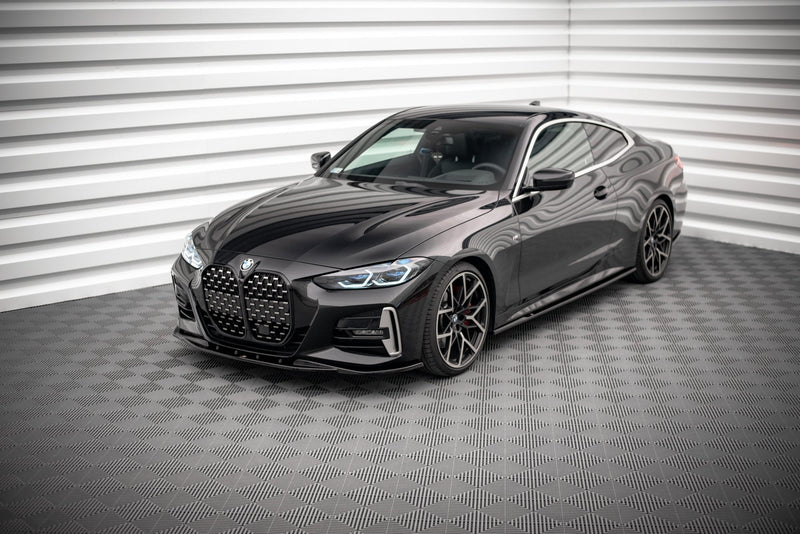 Maxton frontsplitter til BMW 4 M-Pack / M440i G22 / G23 / G22 Facelift / G23 Facelift – blank sort – billede 1 af 4