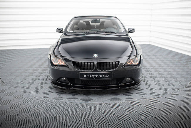 Maxton frontsplitter til BMW 6 Coupe E63 / Cabrio E64 – blank sort – billede 2 af 5