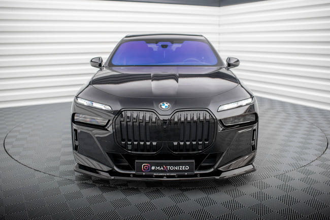 Maxton Front Splitter V.1 BMW 7 M-Pack / M760E G70 - Gloss Black