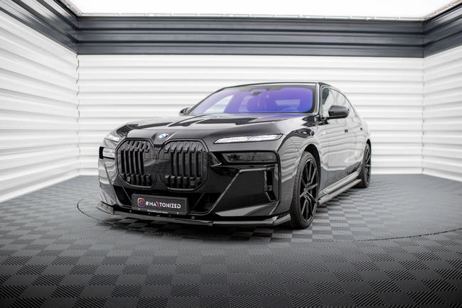 Maxton Front Splitter V.1 BMW 7 M-Pack / M760E G70 - Gloss Black