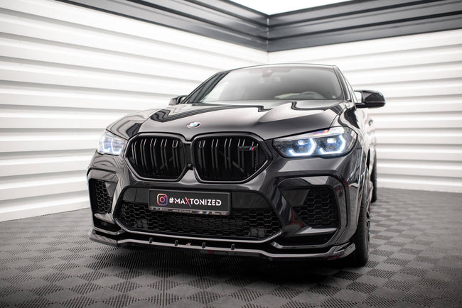 Maxton frontsplitter til BMW X6 M F96 – blank sort – billede 1 af 5