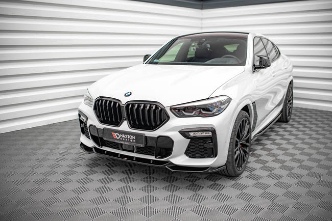 Maxton frontsplitter til BMW X6 M-Pack G06 – blank sort – billede 1 af 5