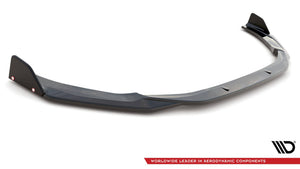 Maxton Front Splitter + Flaps V.1 Audi RS5 F5 Facelift - Gloss Black