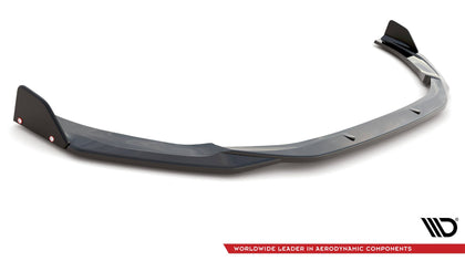 Maxton Front Splitter + Flaps V.1 Audi RS5 F5 Facelift - Gloss Black