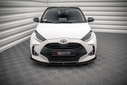 Maxton Front Splitter V.1 + Flaps Toyota Yaris Mk4 - Gloss Black