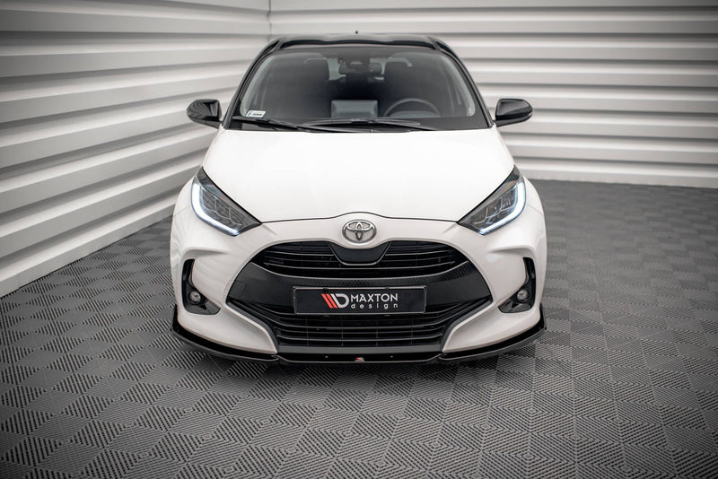 Maxton Front Splitter V.1 + Flaps Toyota Yaris Mk4 - Gloss Black