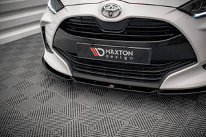 Maxton Front Splitter V.1 + Flaps Toyota Yaris Mk4 - Gloss Black