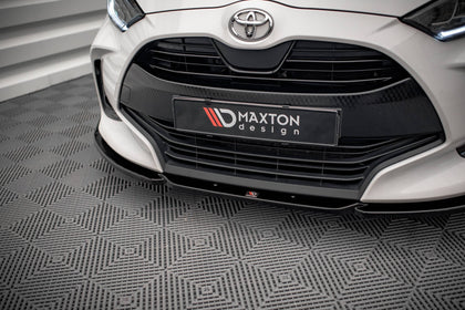 Maxton Front Splitter V.1 + Flaps Toyota Yaris Mk4 - Gloss Black