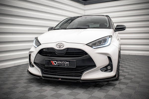 Maxton Front Splitter V.1 + Flaps Toyota Yaris Mk4 - Gloss Black