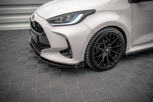 Maxton Front Splitter V.1 + Flaps Toyota Yaris Mk4 - Gloss Black