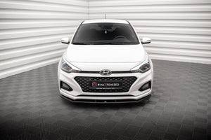 Maxton Front Splitter V.1 Hyundai I20 Mk2 Facelift - Gloss Black