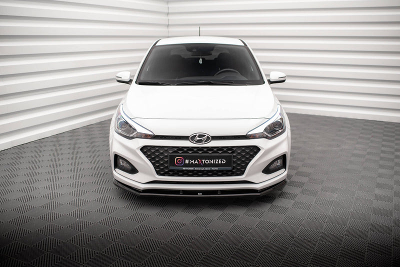 Maxton Front Splitter V.1 Hyundai I20 Mk2 Facelift - Gloss Black