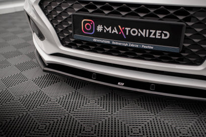 Maxton Front Splitter V.1 Hyundai I20 Mk2 Facelift - Gloss Black