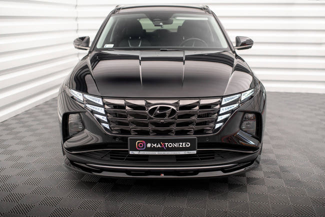 Maxton Front Splitter V.1 Hyundai Tucson Mk4 - Gloss Black