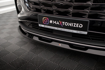 Maxton Front Splitter V.1 Hyundai Tucson Mk4 - Gloss Black