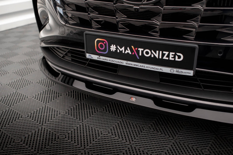 Maxton Front Splitter V.1 Hyundai Tucson Mk4 - Gloss Black