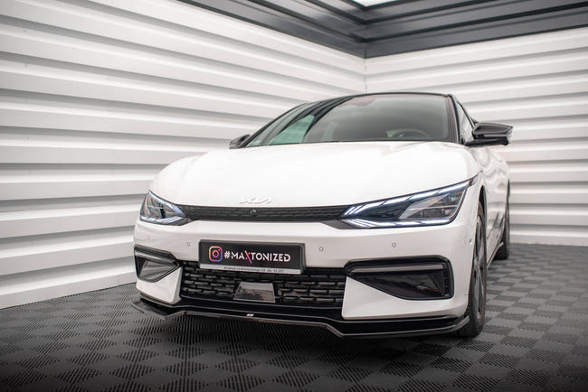 Maxton Front Splitter V.1 Kia Ev6 Gt-Line Mk1 - Gloss Black