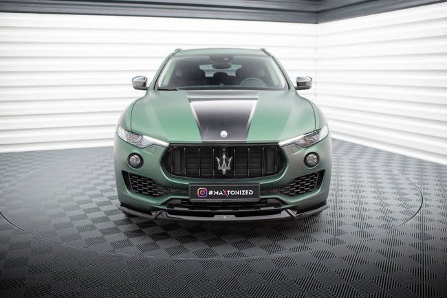 Maxton Front Splitter V.1 Maserati Levante Mk1 - Gloss Black