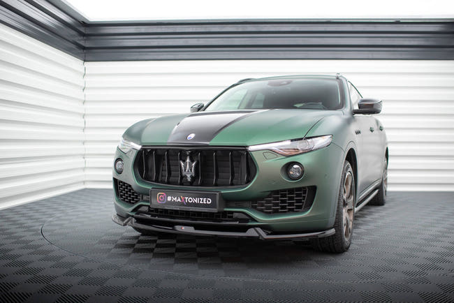 Maxton Front Splitter V.1 Maserati Levante Mk1 - Gloss Black