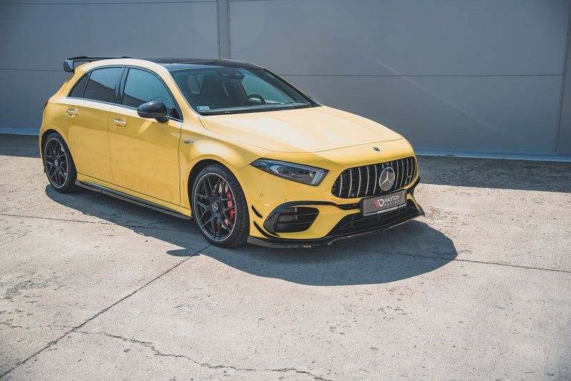Maxton frontsplitter til Mercedes-AMG A 45 S Aero Pack W177 – blank sort – billede 3 af 6