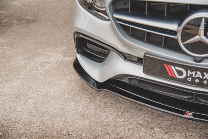 Maxton frontsplitter til Mercedes-Benz E63 AMG Estate/Sedan S213/W213 – blank sort – billede 4 af 8