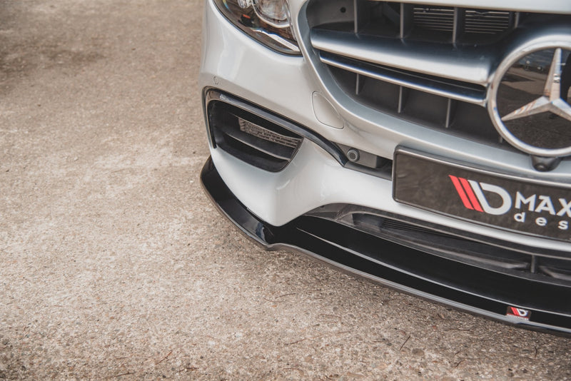 Maxton frontsplitter til Mercedes-Benz E63 AMG Estate/Sedan S213/W213 – blank sort – billede 4 af 8