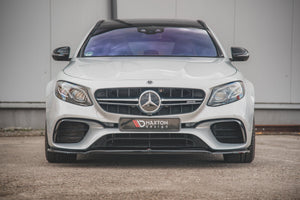 Maxton frontsplitter til Mercedes-Benz E63 AMG Estate/Sedan S213/W213 – blank sort – billede 1 af 8