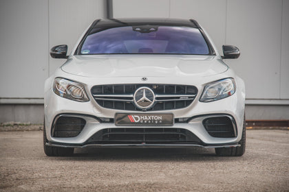 Maxton frontsplitter til Mercedes-Benz E63 AMG Estate/Sedan S213/W213 – blank sort – billede 1 af 8