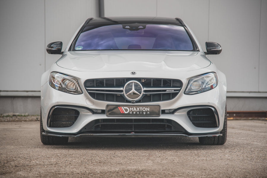 Maxton frontsplitter til Mercedes-Benz E63 AMG Estate/Sedan S213/W213 – blank sort – billede 1 af 8