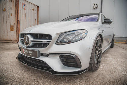 Maxton frontsplitter til Mercedes-Benz E63 AMG Estate/Sedan S213/W213 – blank sort – billede 5 af 8