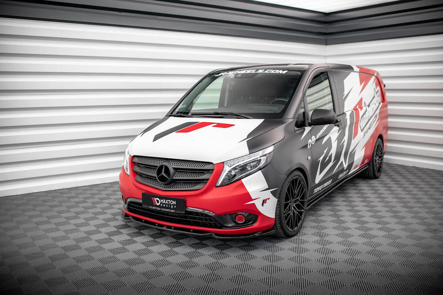 Maxton frontsplitter til Mercedes-Benz Vito W447 Facelift – blank sort – billede 1 af 4