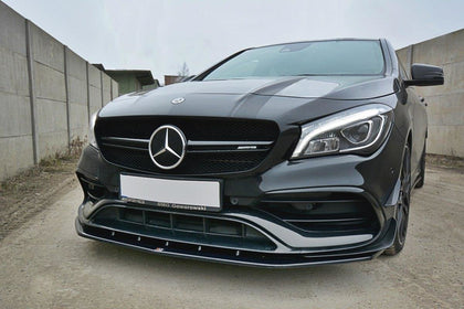 Maxton frontsplitter til Mercedes CLA A45 AMG C117 Facelift – blank sort – billede 1 af 7