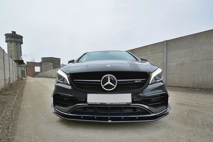 Maxton frontsplitter til Mercedes CLA A45 AMG C117 Facelift – blank sort – billede 2 af 7