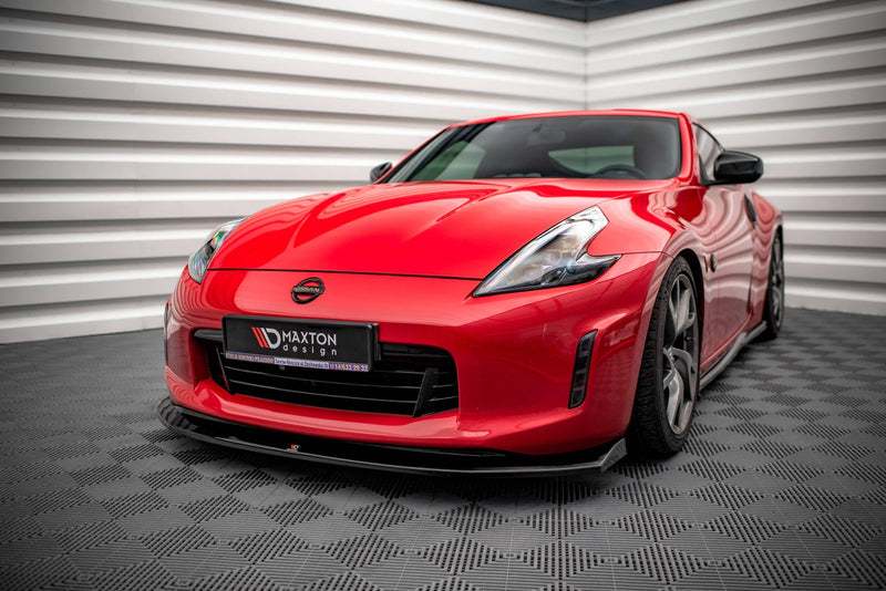 Maxton frontsplitter til Nissan 370Z Facelift – blank sort – billede 1 af 5