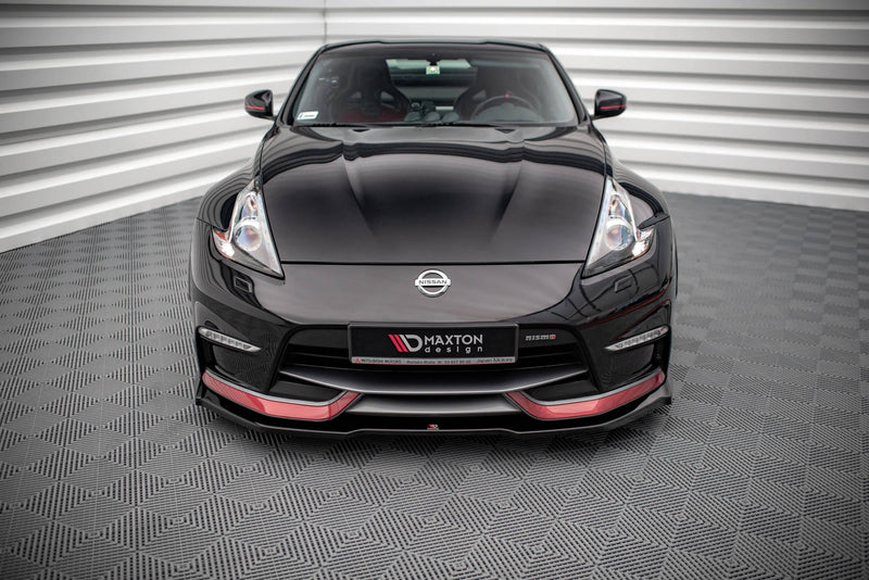 Maxton frontsplitter til Nissan 370Z Nismo Facelift – blank sort – billede 2 af 5