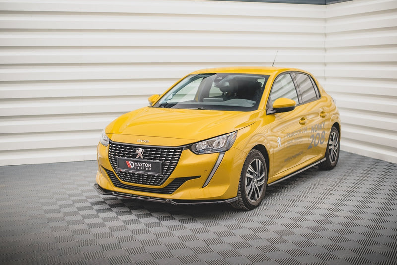 Maxton frontsplitter til Peugeot 208 Mk2 – blank sort – billede 1 af 4